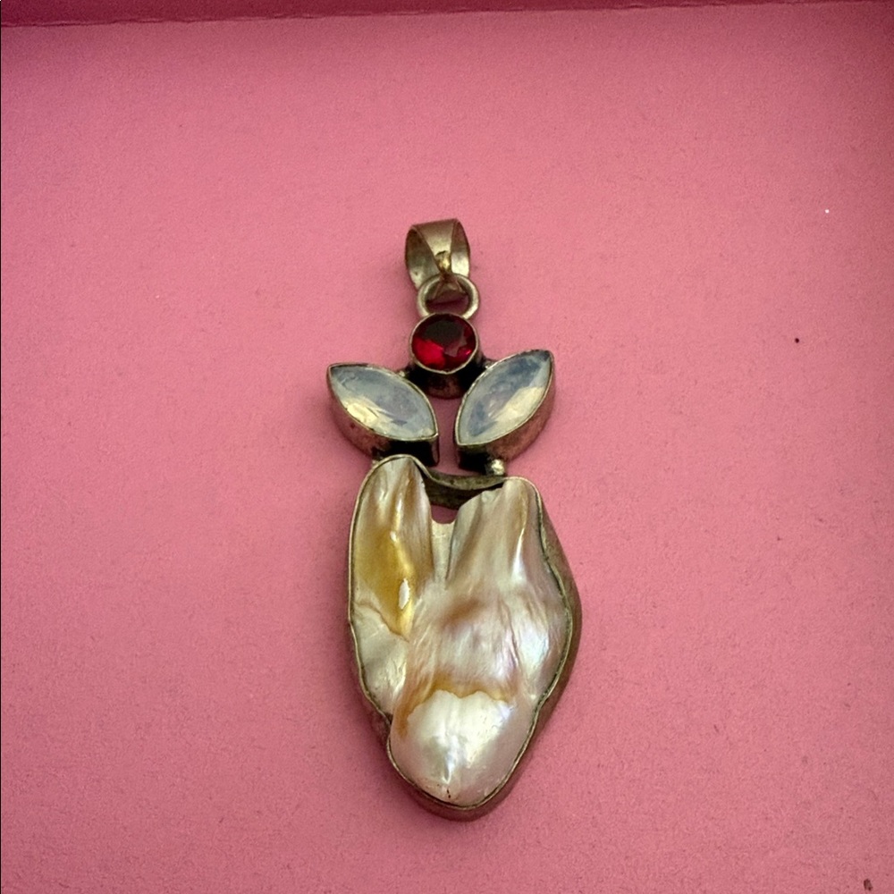 925 Sterling Silver Baroque Pearl Pendant
